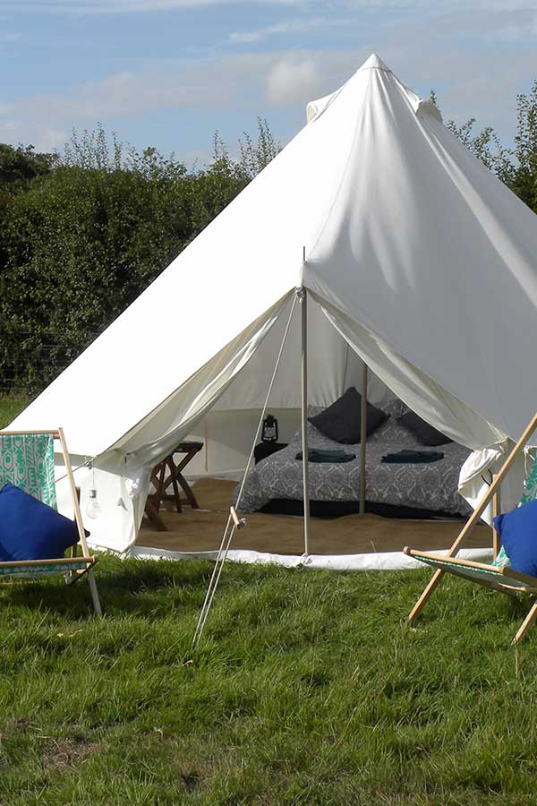 wessex-wild-bell tent camping dorset